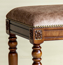 Банкетка мягкая двойная Luigi цвет орех