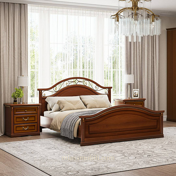 Кровать двойная Joconda орех вариант №1