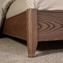 Кровать двойная (1600x2000) с мягким элементом без ножной спинки Modena орех Мокко
