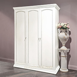 Шкаф 3-х дв. Luigi цвет белый для платья и белья