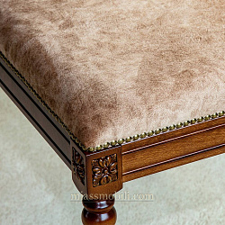 Банкетка мягкая двойная Luigi цвет орех