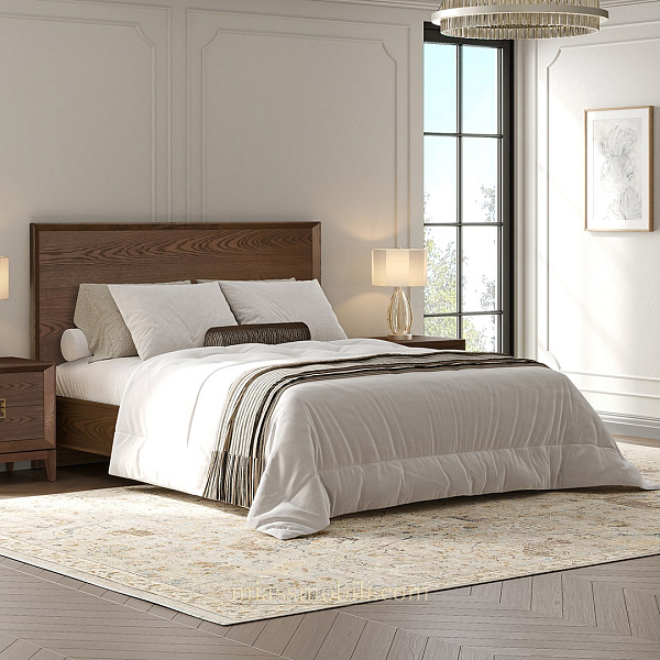 Кровать двойная без ножной спинки Modena орех Мокко