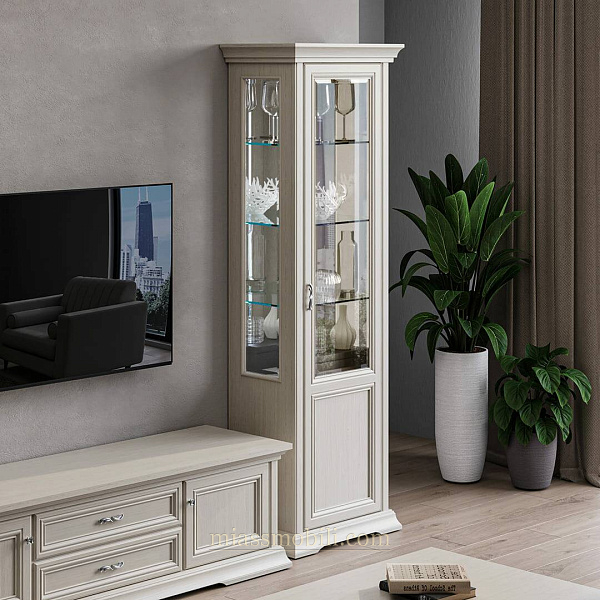 Шкаф для посуды 1-дв правый Lorenzo дуб сторсанд