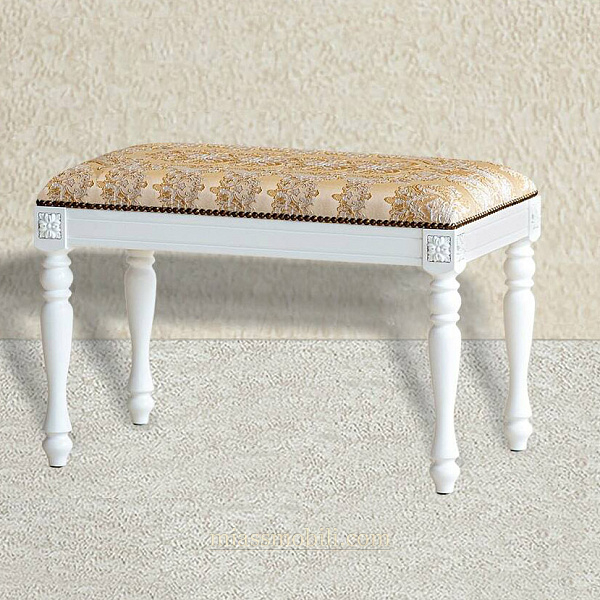 Банкетка мягкая двойная Luigi цвет белый